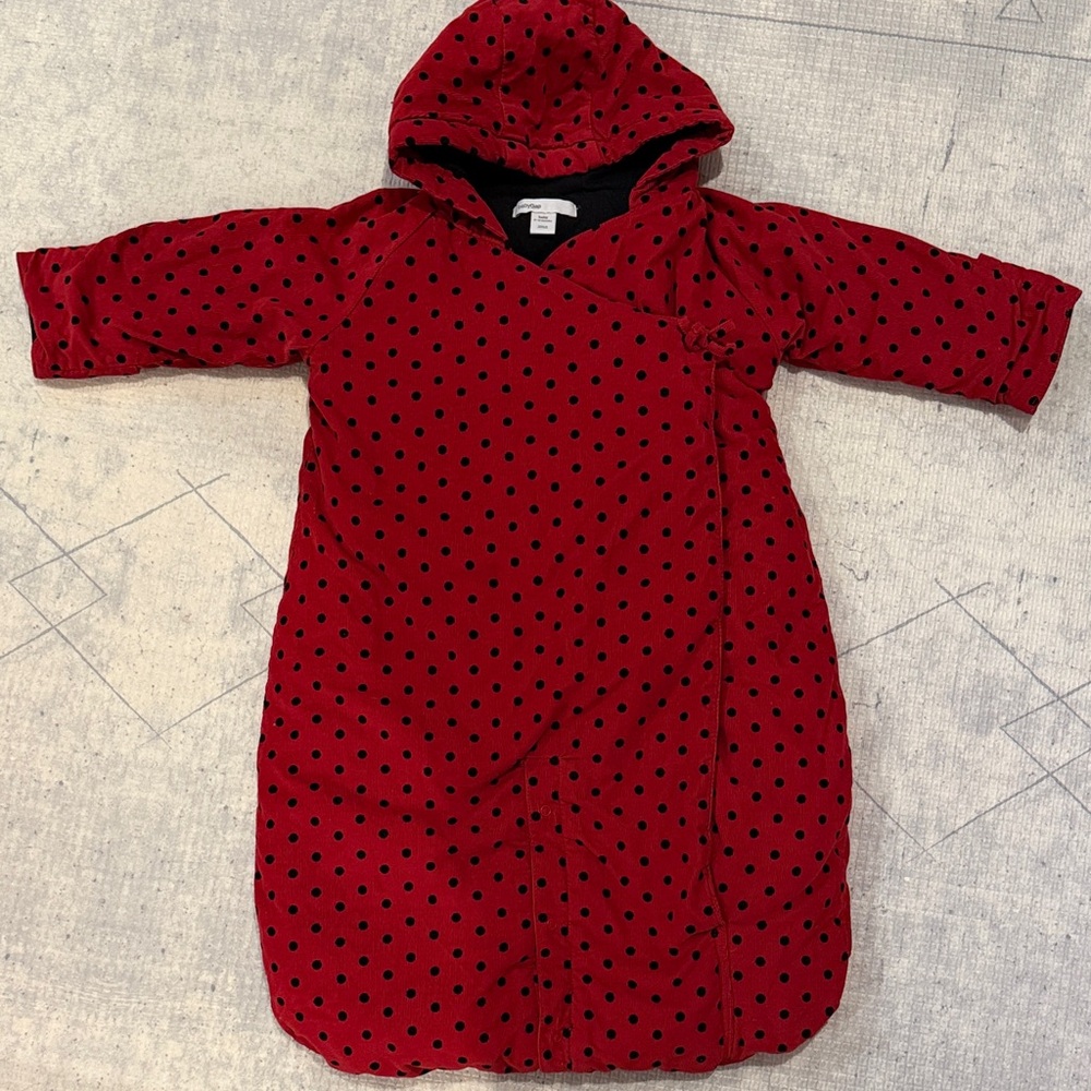 GAP Red Polka Dot Pram Bunting Winter Suit